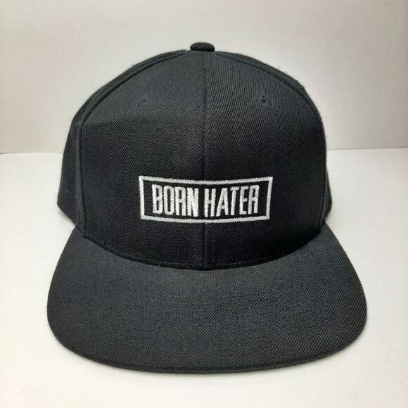 BORN HATER by The Classics Baseball Ball Hat Snapback B&W - Picture 2 of 8